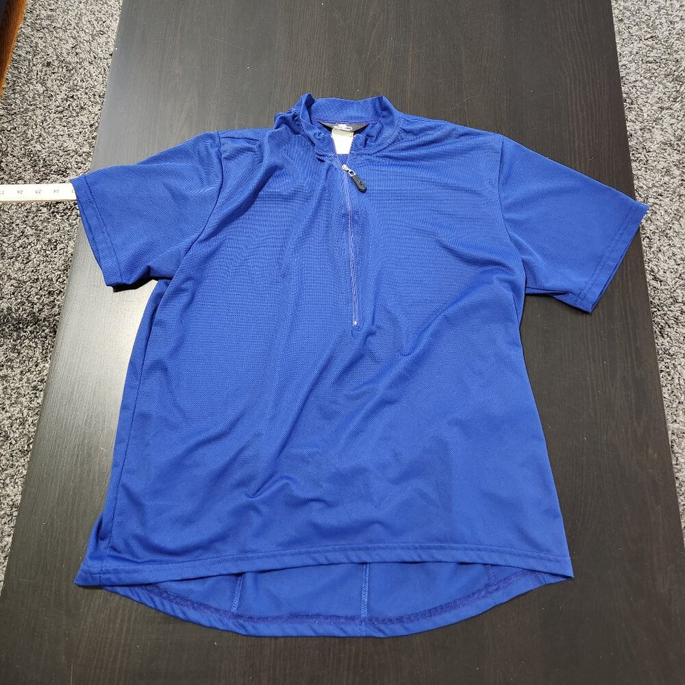 Bellwether men's  blue size L 1/2 zipper cycling shirt